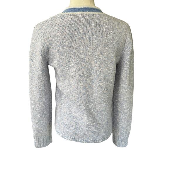 J.Crew Marled Sweater Lady Jacket Blue Wool Blend Knit Cardigan Size XS NWT - Picture 5 of 12